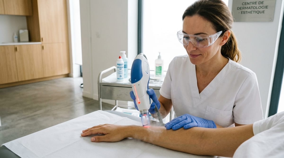 Séance d'épilation laser médicale en cabinet certifié à Brest